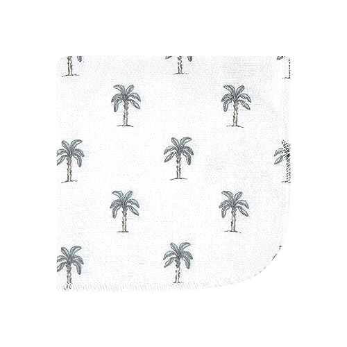 Image of Hudson Baby Unisex Baby Flannel Cotton Poly Washcloths, Boy Safari World 10-Pack, One Size