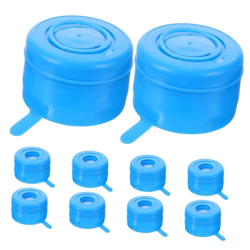 ZUNOXAZ 10 Piezas Tapas Reemplazo para Garrafas de Agua Reutilizables Tapa Hermética Antiderrame para Botellas y Bidones Plástico Azul