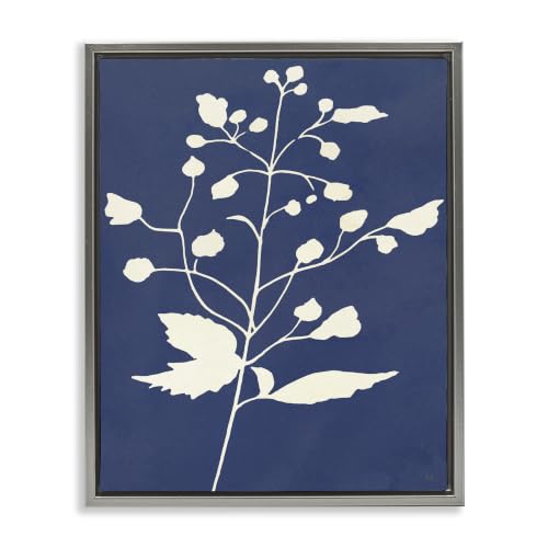 Contemporary Botanical Sprig, 17 x 21 Inch Canvas in Floater Frame