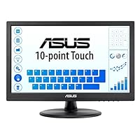 ASUS VT168HR Touchscreen für PC, 15,6 Zoll (15,6 Zoll), WXGA Touchscreen, 10 Punkte, TN-Dalle 16:9, 1366 x 768, 220 cd/m², HDMI und VGA, Flicker Free VESA, 75 x 75 mm