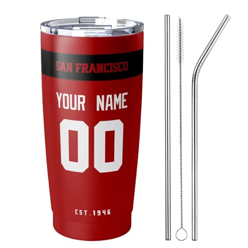 Image of ANTKING San Francisco Tumbler 20 oz Travel Coffee Cup Custom Name Number for Men Women Boy Gifts