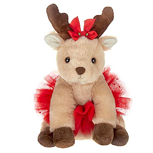 Bearington Darling Dancer Holiday Plush Stuffed Animal Ballerina Reindeer, 7 Inches #TOP8