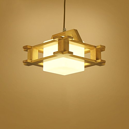Plafond suspension lampe créative en bois pour restaurant et maison