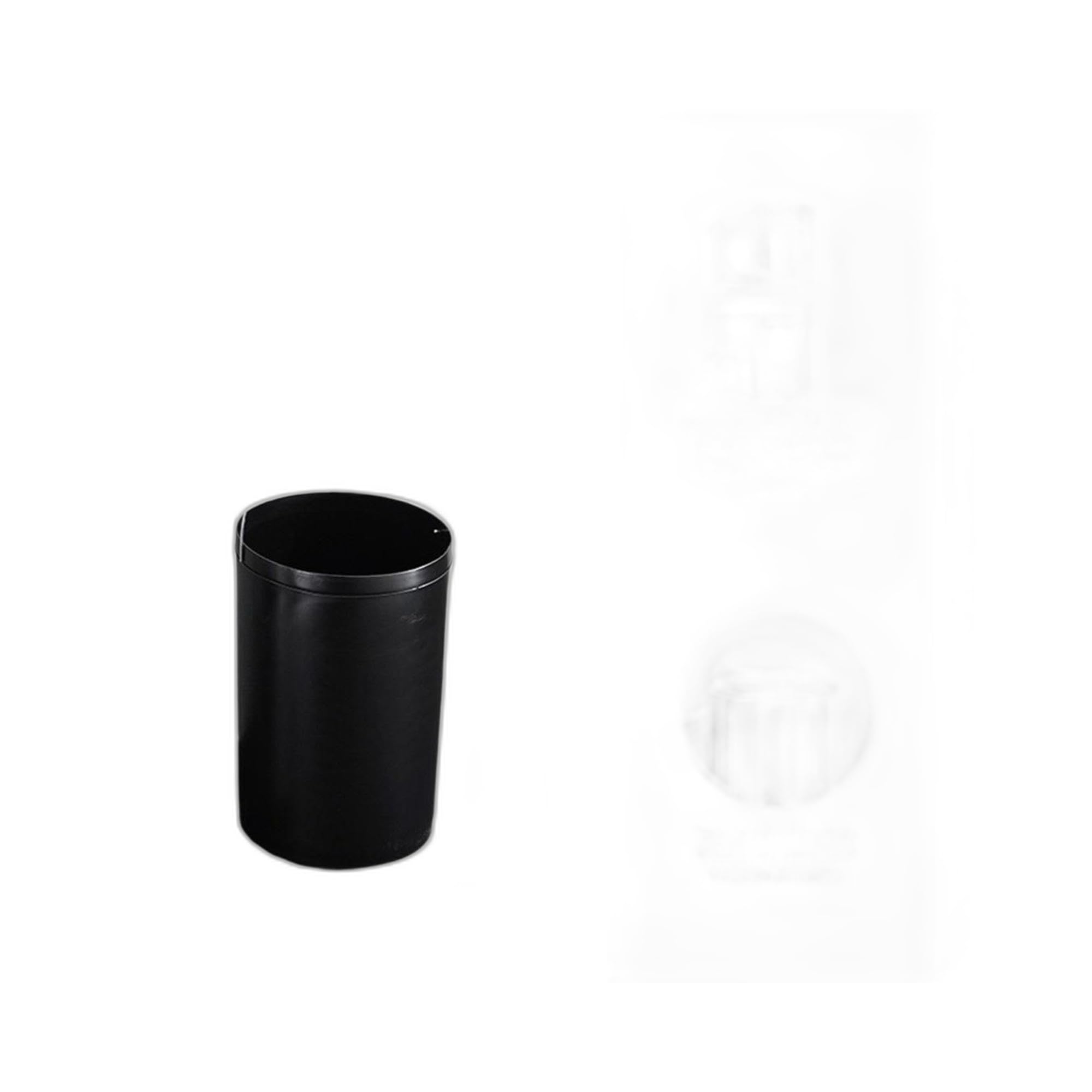 Trash Can Liner, Galvanized Iron Container, sturdy Duty, Outdoor, Replacement Black 20x20x35cm-image-2