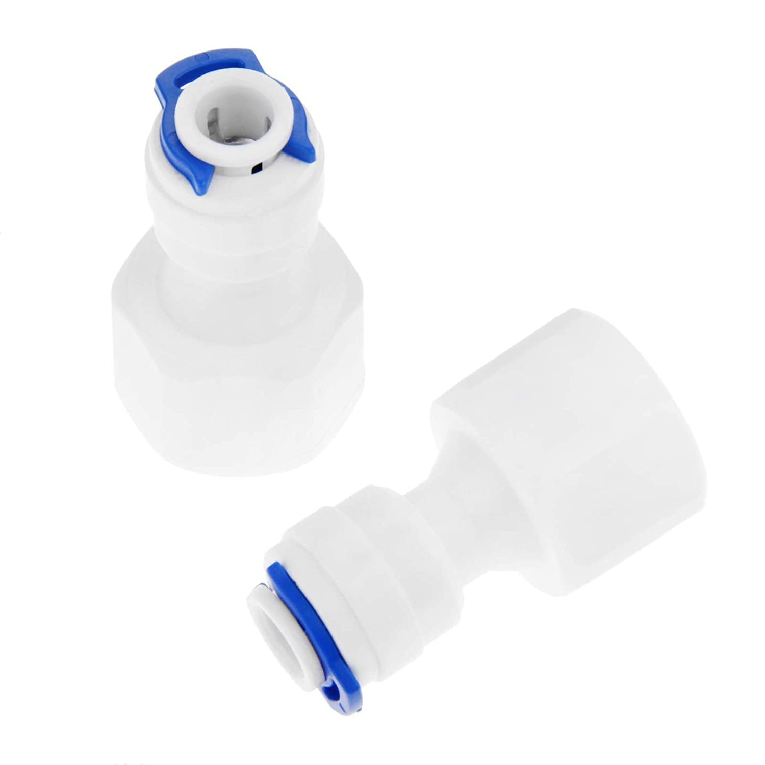 RO Inlet Valve Connector 1/2" Female Thread to 1/4" Quick Push Fit (Pack of 2) | Plastic Straight Quick Connect for RO Water Purifiers | Made in India-image-17