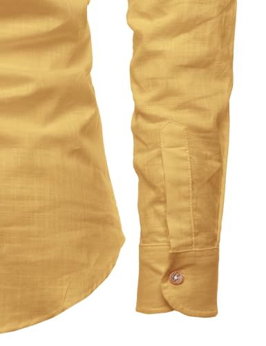 Image of Vida Loca Full Sleeve Mandarin Collor Cotton Casual Slim Fit Shirt for Men's