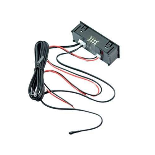 Thermomètre numérique voiture horloge LED vert et voltmètre intérieur extérieur auto