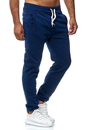 Pantalon de Jogging Hommes Fit & Home Sweat de Sport léger vers.1, Couleurs:Bleu-foncé, Taille de Pantalon:M Cover