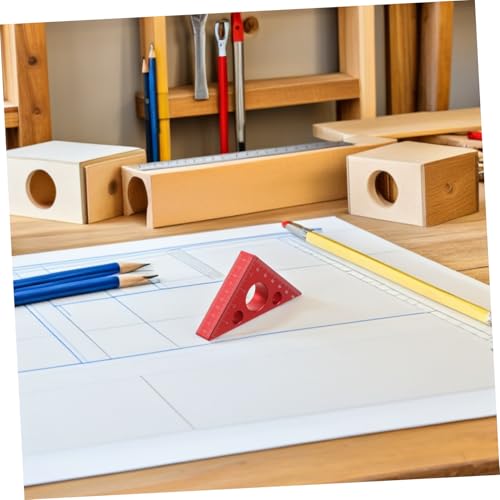Gadpiparty 2pcs Aluminum Alloy Triangle Ruler for Woodworking Precision Angle Measuring Tool Multifunctional Carpenter Right-angle Rule for Carpentry Height and Depth Measurement - Image 6