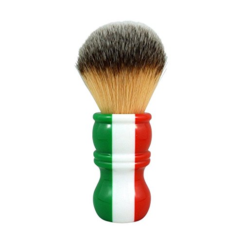 RazoRock Italian Barber Three Color Plissoft Synthetic Shaving Brush - 24mm by RazoRock