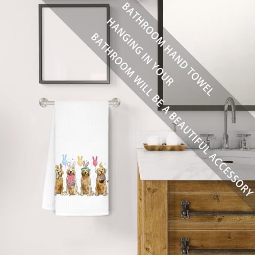 Easter-Golden-Retriever-Hand-Towels-for-Bathroom-Kitchen-Easter-Golden-Retriever-Decor-Easter-Dog-Kitchen-Towels-Easter-Golden-Retriever-Gifts-16×24 Easter Golden Retriever Hand Towels for Bathroom Kitchen Easter Golden Retriever Decor Easter Dog Kitchen Towels Easter Golden Retriever Gifts 16×24