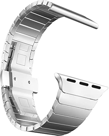 MaKTech Stalowy Pasek Do Bransolety Apple Watch,24mm Szeroka Metalowa Bransoleta Z Wymiennymi Członami,do Apple Watch Ultra 3/2/1 49mm [2025] (Srebrny)