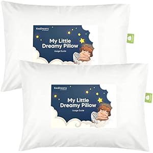2-Pack Cuscini per Bambini – Cuscini per Bambino Morbidi in Cotone Biologico per Dormire – Cuscino Piccolo 33×46 per Bambini – Cuscini per Bambini da 2 a 5 Anni (Soft White)