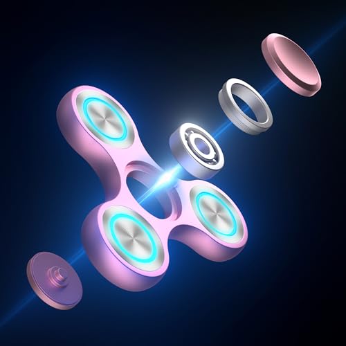 Image of Fidget Spinners Toy, Metal Stainless Steel Bearing High Speed 4-8 Min Spins, EDC ADHD Stress Anxiety Relieves Fidgets Finger Toys, Spinner Toys for Kids and Adults