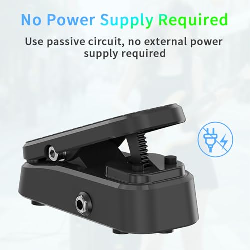 Btuty Volume Expression Pedal Expression EXP & Passive Volume 2-in-1 Dual Control Gitarreneffektpedal Silent Buffer Metallgehäuse Stereo-Interface für Gitarre und Bass