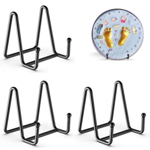 Catálogo para Comprar On-line Soportes para platos disponible en línea para comprar. 48 3 Piezas Soporte De Exhibición, Soporte Para Platos Decorativos, Porta Platos Decorativos, Metal Negro, Ideal Para Exhibir Fotos, Arte Y Decoración(3 Pulgadas)