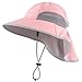 Connectyle Kids Wide Brim Neck Flap Sun Protection Hat Mesh Vent Bucket Sun Hat