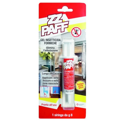 zz paff siringa gel antiformiche 8g, insetticida in gel contro formiche, elimina intera colonia, uso interno ed esterno, pronto all’uso (1)