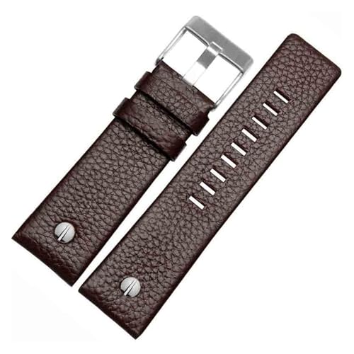 Bracelet de montre en cuir avec rivet style tendance pour Diesel 7348