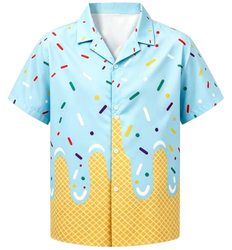 Image of SANGTREE Girls & Women's Hawaiian Shirts Button Down Short Sleeve Floral Tropical Shirt Beach Vacation Blouse Tops