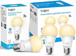 TP-Link Tapo Smart Bulb, Smart Wi-Fi LED Light, E27, 8.7W, Works with Amazon Alexa (Echo and Echo Dot), Google Home, Dimmable Soft Warm White, No Hub Required - Tapo L510E(3-Pack) [Energy Class F]