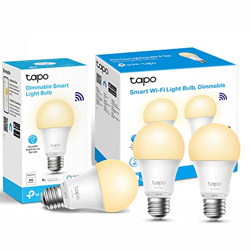 TP-LINK Tapo Smart Bulb, Smart Wi-Fi LED Light, E27, 8.7W, Works with Amazon Alexa (Echo and Echo Dot), Google Home, Dimmable Soft Warm White, No Hub Required - Tapo L510E(3-Pack) [Energy Class F]