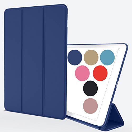 DuraSafe Cases for iPad 10.5 Inch Air 3rd Gen [ PRO 10.5 Air 3 ] 2017/2019 A1701 A2152 A2123 MUUL2LL/A MUUK2LL/A MUUJ2LL/A MQDX2LL/A MQDT2LL/A TPU Back Cover with Auto Sleep/Wake Feature - Navy Blue