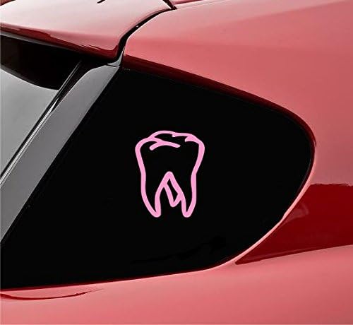 Amazon.com: Slap-Art Dental Molar Tooth Vinyl Decal Sticker (Soft Pink ...