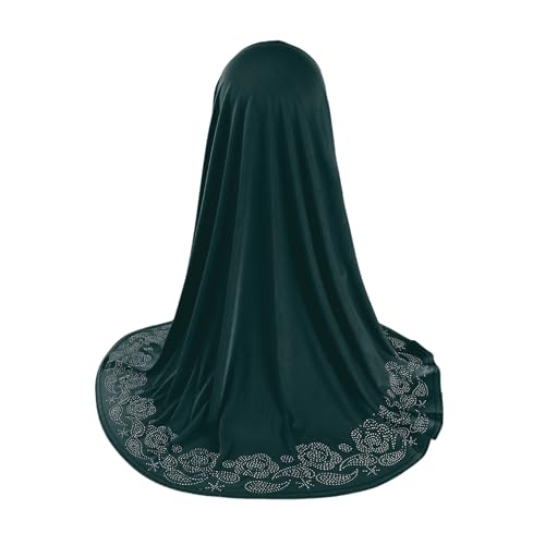 Women's Glitter Rhinestone Muslim Islamic Hijab Scarf One Piece Full Cover Long Turban Headscarf Wraps Scarf Shawl3