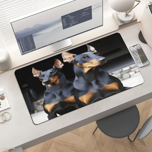 Doberman Desk Mat Mouse Pad grande antideslizante miniatura 6