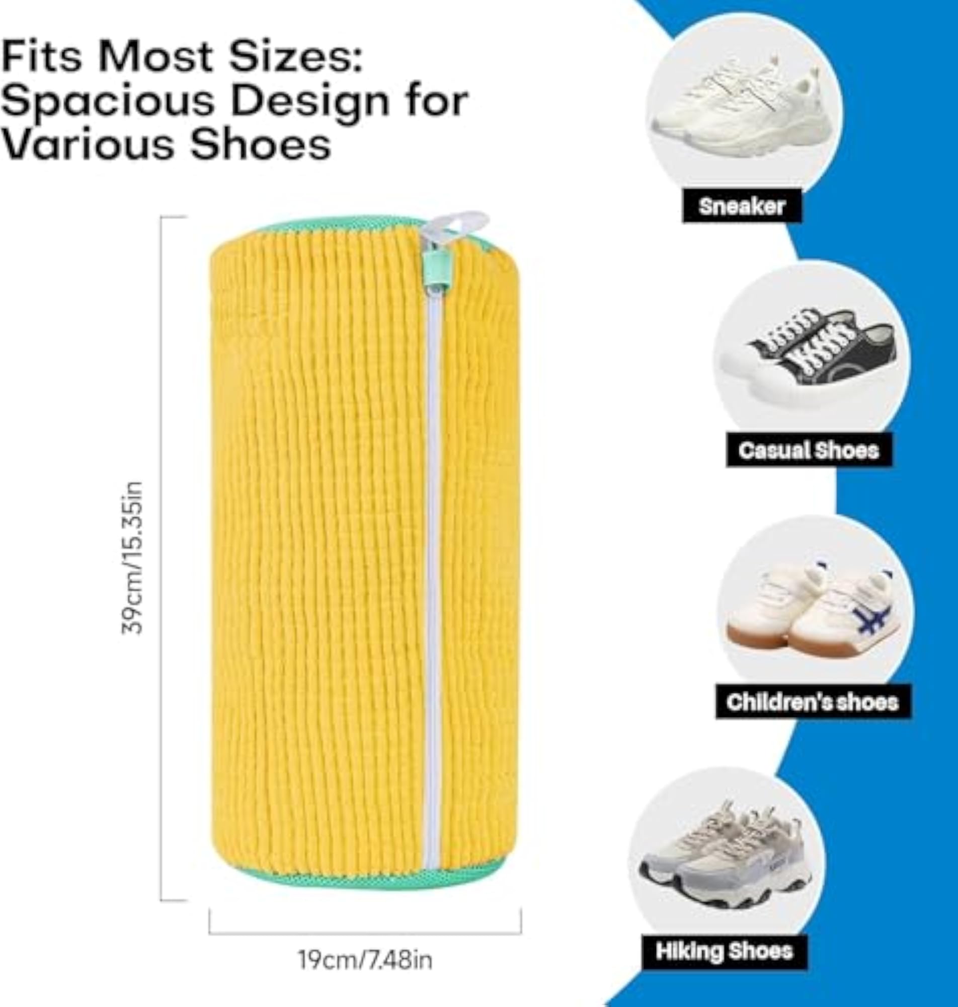 Shoe Washing Machine Bag with Durable Zipper for Sneakers