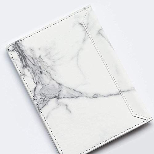 Eccolo World Traveler Travel Passport Cover Case with Storage Pocket, Marble, 6.4X4