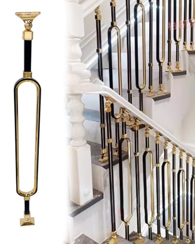 Poteau de remplacement et balustres décoratifs creux noirs d'escalier intérieur