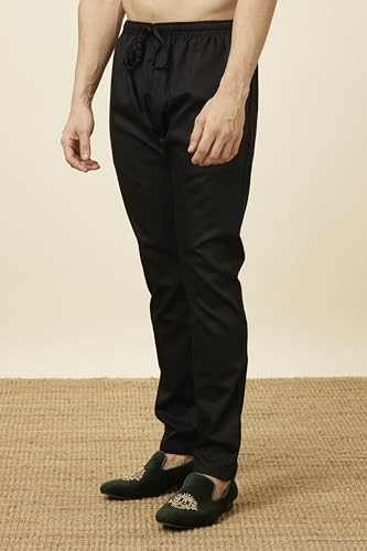 Image of Manyavar Men's Solid Pencil Cut Pyjama (1pc)