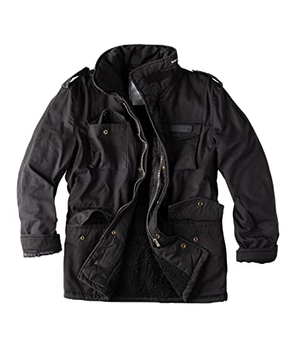 Surplus Paratrooper Chaqueta de Invierno (Black,M)