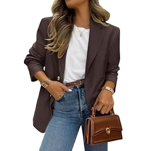 PRETTYGARDEN 2026 Blazers for Women Business Casual Long Sleeve Lapel Open Front Suit Jacket Work Blazer with Pockets