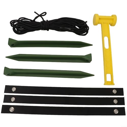 Kit d'outils de piquage pour arbre de jardin avec sangles et piquets en nylon résistant aux intempéries