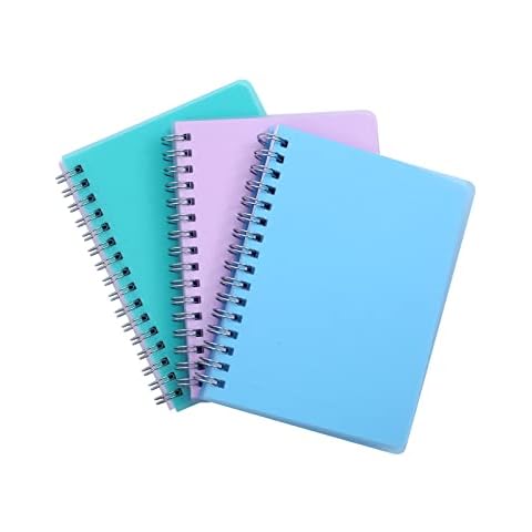 Irmanas Spiral Notebook, 3 Pack Small Notebooks 4.3''x 5.7'',Mini Ruled Lined Journal, 480 Pages, College School Supplies Pocket Notebook for Work, Aesthetic Gift Office Supplies for Teen Girls,Boys Cover