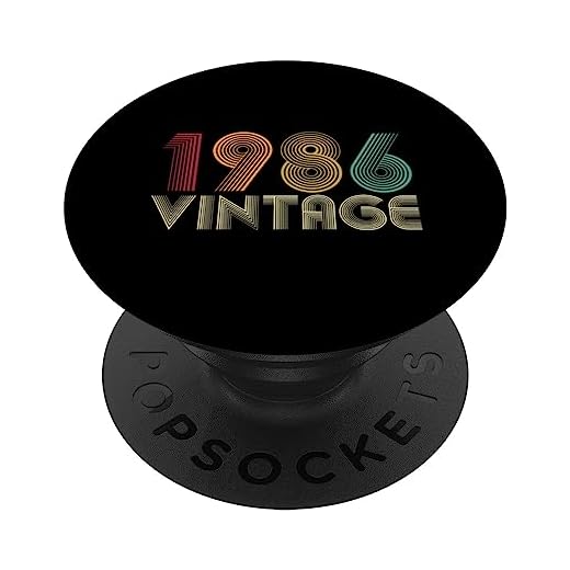 Regalo de cumpleaños número 37, 37 años, hombres, mujeres, retro, vintage, 1986 PopSockets PopGrip Intercambiable