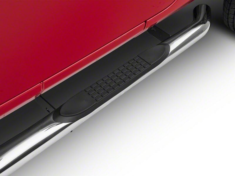 Redrock 4x4 3-Inch Round Curved Side Step Bars; Stainless Steel Compatible with 18-22 Jeep Wrangler JL 4-Door