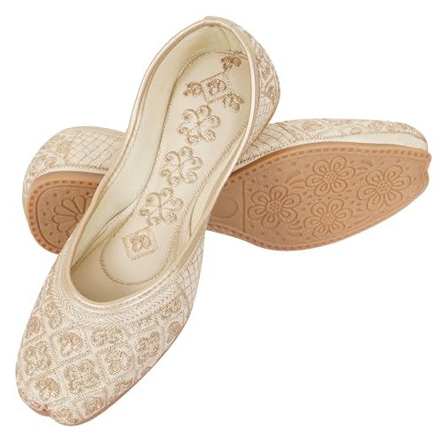 Image of DFR Women Juti | Embroidered Rajasthani Mojari Girls Shoe
