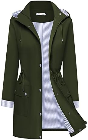 BBX Lephsnt Rain Coats for Women Waterproof Hooded Lightweight Windbreaker