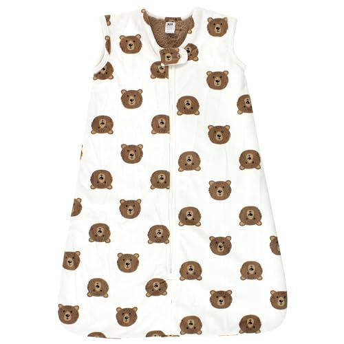 Image of Hudson Baby Infant Girls Long Sleeve Plush Faux Fur Sleeping Bag, Wearable Blanket