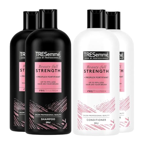 Image of TRESemmé 2x Shampoo & 2x Conditioner Bundle 680ml Each | Beauty-Full Strength Hair Care Set | Strengthening & Nourishing Formula with Biotin & Pro-Bond Complex for Fuller, Healthy-Looking Hair