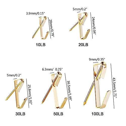 Image of 136 PCS Heavy Duty Wall Hanger Hanging Photo Wall Hardware Kits Picture Hanging Frame Hooks Metal