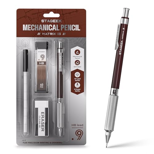 , Metal Art & Drafting Pencil With Eraser And 40 Hb Lead Ref