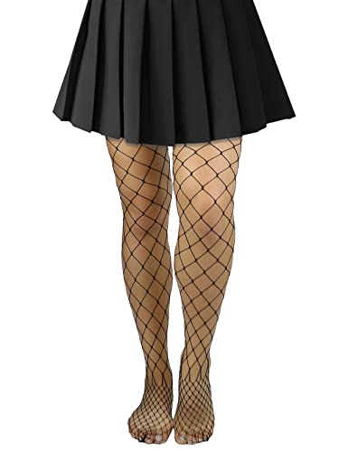 Image of Lastclream High Waisted Fishnet Tights for Women Sexy Fishnets Stockings Full Footed Fishnet Sheer Pantyhose Plus Size