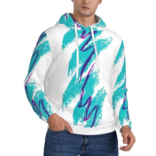 Sweat à capuche homme voyage et gym au motif vintage des années 90
