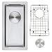 Zuhne Modena 10 x 18 Inch Undermount Single Bowl 16 Gauge Stainless Steel Bar or Prep Kitchen Sink