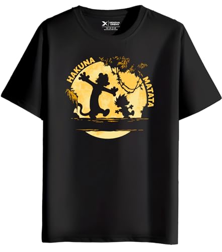 Image of XENOVAURBAN Men's Graphic Printed RN-HKM Round Neck Regular and Plus Size Cotton T-Shirt